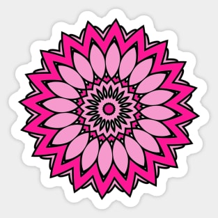 Pink Kaleidoscope Sticker